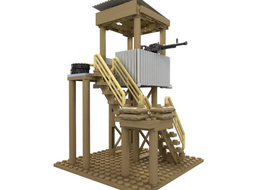 Guard Tower With .50 Cal - Tan - Mil-Blox - Mil-Blox