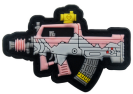 Pink Bullpup Gun - PVC Patch