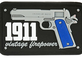 1911 Vintage Firepower - Black - PVC Patch