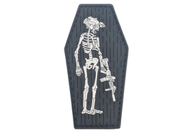 Tactical Skeleton in Coffin PVC Patch