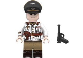 WWII - German Afrika Korps General Rommel and Bodyguards 4 Man Set - Mil-Blox