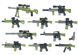 Modern U.S. Weapons Pack - Green and Black - Mil-Blox - Mil-Blox