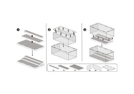Large Adjustable Multi-Level Display Box - Grey - Mil-Blox