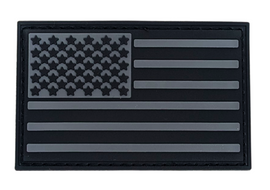 Black Out American Flag PVC Patch