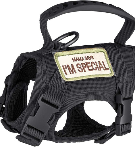 Tactical Small K9 / Cat Harness - Black