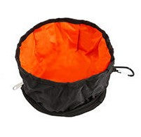 Travel Packable Dog Bowl - Black and Orange