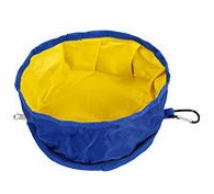 Travel Packable Dog Bowl - Blue and Yellow