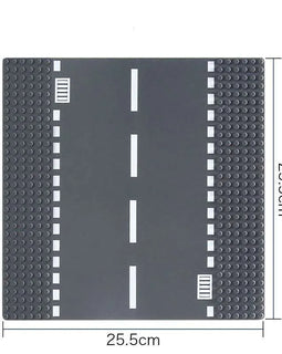 32x32 Straight Road Base Plate - Mil-Blox