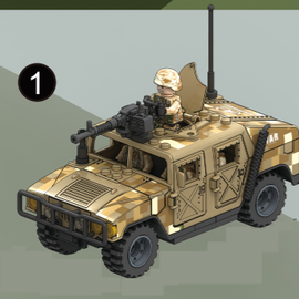 Desert Humvee - Mil-Blox