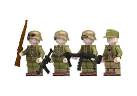 WWII - German Afrika Korps - 4 Man Squad - Mil-Blox - Mil-Blox