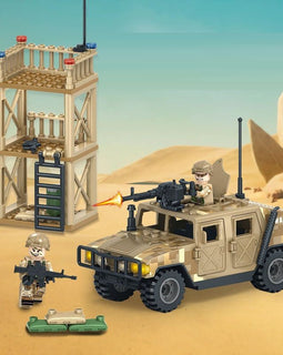 Desert Outpost and Humvee - Mil-Blox