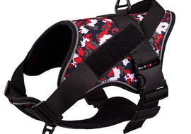 Tactical K9 Harness - Minimalist - Red Digi Camo