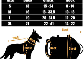 Tactical K9 Harness - Full Size - Black