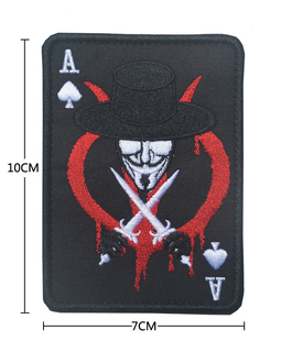 Ace of Spades Guy Fawkes - Embroidered Patch