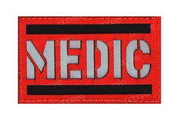 MEDIC Red and Black - Reflective Nylon Patch
