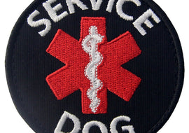 Service Dog - Round Embroidered Patch