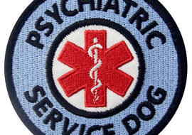 Psychiatric Service Dog - Round Embroidered Patch