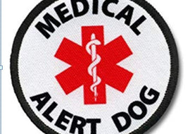 Medical Alert Dog - Round Embroidered Patch