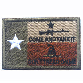Texas Flag Come and Take It Don't Tread on Me - OCP - Embroidered Patch