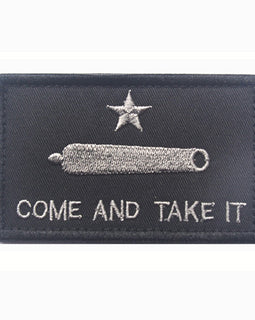Come And Take It Cannon - White and Black - Embroidered Patch