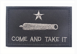 Come And Take It Cannon - White and Black - Embroidered Patch