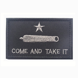 Come And Take It Cannon - White and Black - Embroidered Patch