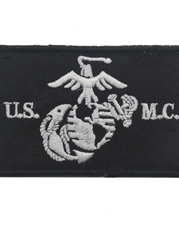 USMC With EGA - White and Black - Embroidered Patch