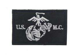 USMC With EGA - White and Black - Embroidered Patch