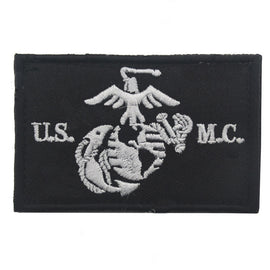 USMC With EGA - White and Black - Embroidered Patch