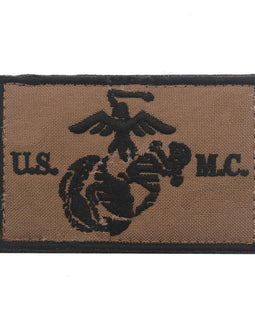 USMC With EGA - Brown and Black - Embroidered Patch