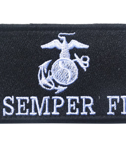 Semper Fi With EGA - White and Black - Embroidered Patch