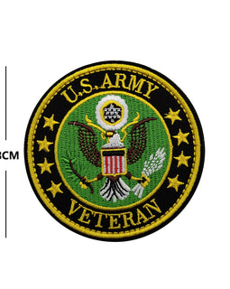 Army Veteran - Round - Embroidered Patch