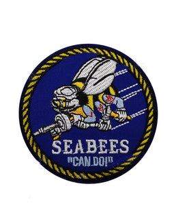 Navy Seabees "Can Do" - Full Color Round - Embroidered Patch