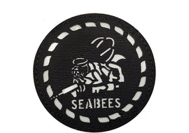 Seabees Glow In The Dark - Black - Nylon Patch