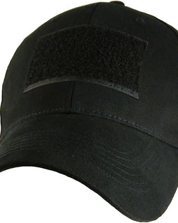 Velcro Tactical Hat - Black