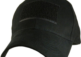 Velcro Tactical Hat - Black