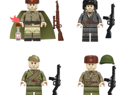 WWII - Russian Army Conscripts - 4 Man Squad - Mil-Blox - Mil-Blox