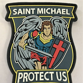 Saint Michael Protect Us - Colored - PVC Patch