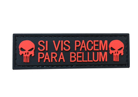 SI VIS PACEM PARA BELLUM with Punisher - Black and Red - PVC Patch - Tactically Suited