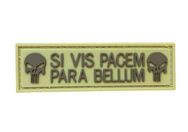 SI VIS PACEM PARA BELLUM with Punisher PVC Patch Coyote Tan