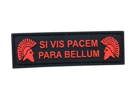 MOLON LABE SI VIS PACEM PARA BELLUM - Black and Red - PVC Patch - Tactically Suited