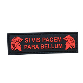 MOLON LABE SI VIS PACEM PARA BELLUM - Black and Red - PVC Patch - Tactically Suited