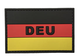 German Flag with DEU PVC Patch Full Color