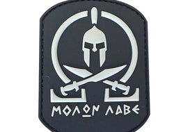 Spartan Molon Labe - Black and Gray - PVC Patch - Tactically Suited