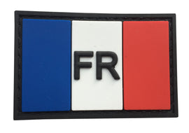 French Flag with Country Code PVC Patch Full Color