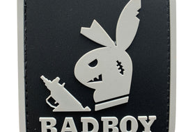 Bad Boy with GunPVC Patch Gray