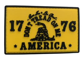 Don't Tread on Me America 1776 PVC Patch Yellow - Tactically Suited