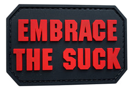 Embrace The Suck PVC Patch Black and Red