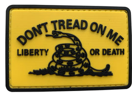 Don't Tread on Me, Liberty or Death PVC Patch Yellow