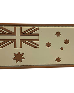 Australian Flag PVC Patch Light Tan